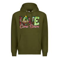 Army Green Love Came Down Premium Hoodie - CowhideDigitalArt