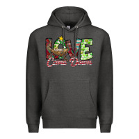 Charcoal Heather Love Came Down Premium Hoodie - CowhideDigitalArt