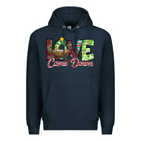 Navy Love Came Down Premium Hoodie - CowhideDigitalArt