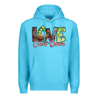 Ocean Blue Love Came Down Premium Hoodie - CowhideDigitalArt