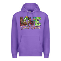 Purple Love Came Down Premium Hoodie - CowhideDigitalArt