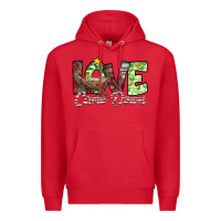 Red Love Came Down Premium Hoodie - CowhideDigitalArt