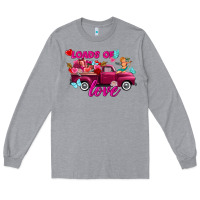 Heather Grey Loads of love Valentine's day truck Long Sleeve Tee - FaDigitalArtStudio