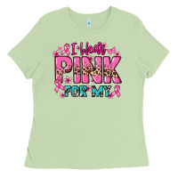 Matcha I wear pink for my custom name Cancer Awareness Ladies Tee - HowdyJamesFarm