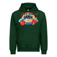 Forest Green back to school hello fourth grade 3200x2400 Urban Hoodie - AdoDesignShop