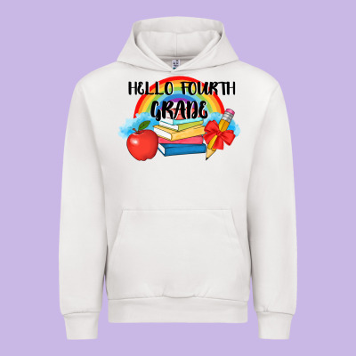 Back To School Hello Fourth Grade 3200x2400 Urban Hoodie Designed By Adodesignshop