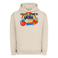 Pigment French Oak back to school hello fourth grade 3200x2400 Urban Hoodie - AdoDesignShop