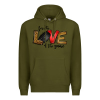 Army Green for the love of the game ice hockey Premium Hoodie - Jasminsmagicworld