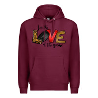 Burgundy for the love of the game ice hockey Premium Hoodie - Jasminsmagicworld