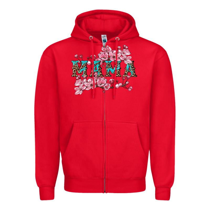 Mama With Cherry Blossoms Zipper Hoodie by Artiststas | Teevron