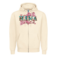 Sandshell mama with cherry blossoms Zipper Hoodie - Artiststas