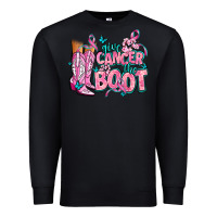 Black give the cancer boot Premium Sweatshirt - AdoDesignShop