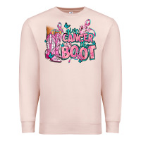 Pale Pink give the cancer boot Premium Sweatshirt - AdoDesignShop