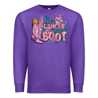 Purple give the cancer boot Premium Sweatshirt - AdoDesignShop