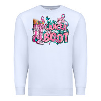 White give the cancer boot Premium Sweatshirt - AdoDesignShop