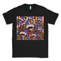 Black American flag lips leopard  tumbler Classic Tee - HowdyJamesFarm