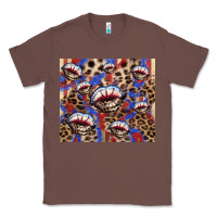 Chestnut American flag lips leopard  tumbler Classic Tee - HowdyJamesFarm