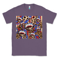 Lavender American flag lips leopard  tumbler Classic Tee - HowdyJamesFarm