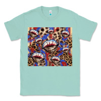 Seafoam American flag lips leopard  tumbler Classic Tee - HowdyJamesFarm