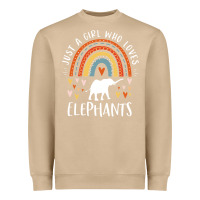 Mushroom Just A Girl Who Loves Elephants Rainbow Gifts Elephant Lover Heavyweight Sweatshirt - longCreatives