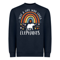 Just A Girl Who Loves Elephants Rainbow Gifts Elephant Lover Heavyweight Sweatshirt | Teevron