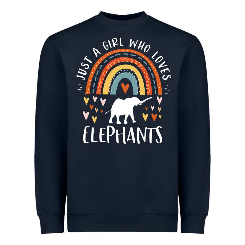 Just A Girl Who Loves Elephants Rainbow Gifts Elephant Lover Heavyweight Sweatshirt by longCreatives | Teevron
