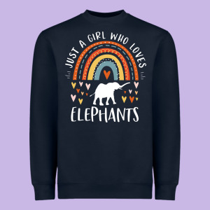 Just A Girl Who Loves Elephants Rainbow Gifts Elephant Lover Heavyweight Sweatshirt Designed By Longcreatives