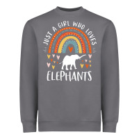 Storm Just A Girl Who Loves Elephants Rainbow Gifts Elephant Lover Heavyweight Sweatshirt - longCreatives