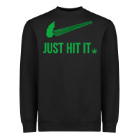 Black Just Hit It  Cannabis Smoker Heavyweight Sweatshirt - longCreatives