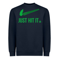 Navy Just Hit It  Cannabis Smoker Heavyweight Sweatshirt - longCreatives