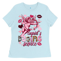 Baby Blue Cupid's dating service Valentine's Day Ladies Tee - HowdyJamesFarm