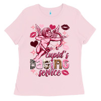 Bubblegum Pink Cupid's dating service Valentine's Day Ladies Tee - HowdyJamesFarm