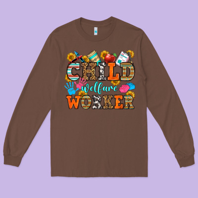 Child Welfare Worker Long Sleeve Tee Designed By Oliviacreatesart