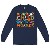 Navy child welfare worker Long Sleeve Tee - OliviaCreatesArt