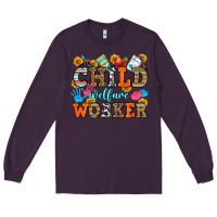 Plum child welfare worker Long Sleeve Tee - OliviaCreatesArt
