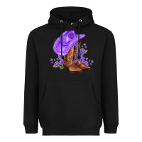Black purple cowgirl  and roses Heavyweight Hoodie - AdoDesignShop