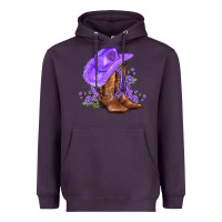 Plum purple cowgirl  and roses Heavyweight Hoodie - AdoDesignShop
