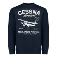 Navy cessna distressed Heavyweight Sweatshirt - longCreatives