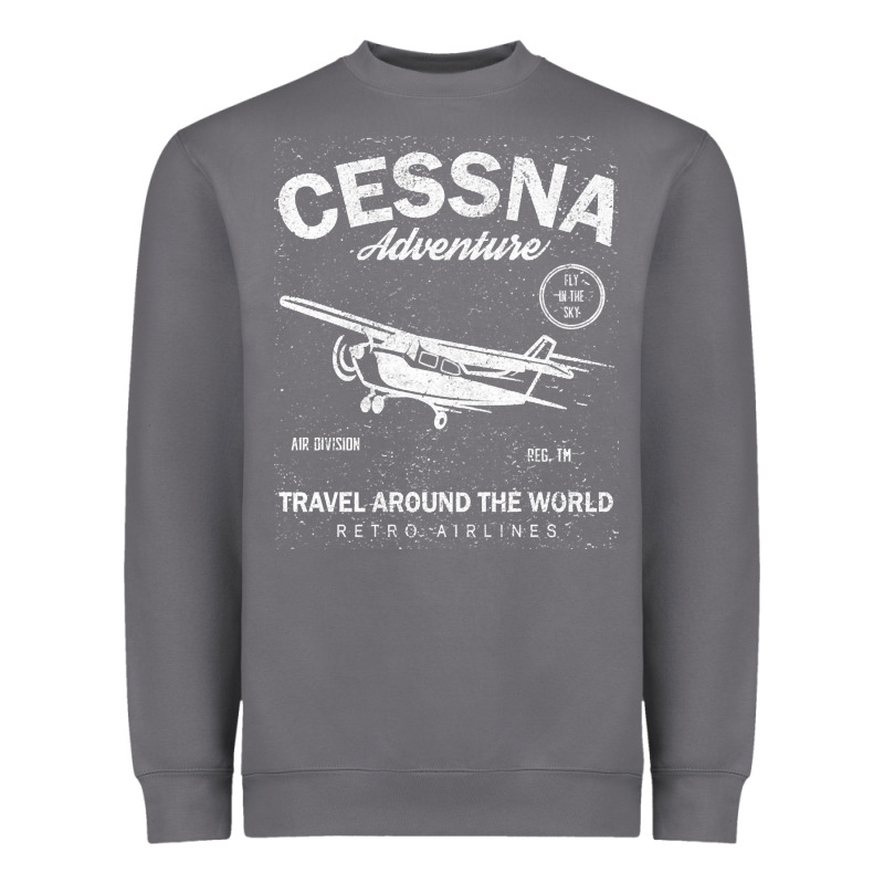 Cessna Distressed Heavyweight Sweatshirt by longCreatives | Teevron