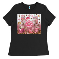 Cafecito Y Chisme With Leopard Tumbler Tbs Ladies Tee | Teevron