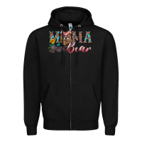 Black mama bear with mama and baby Zipper Hoodie - Artiststas