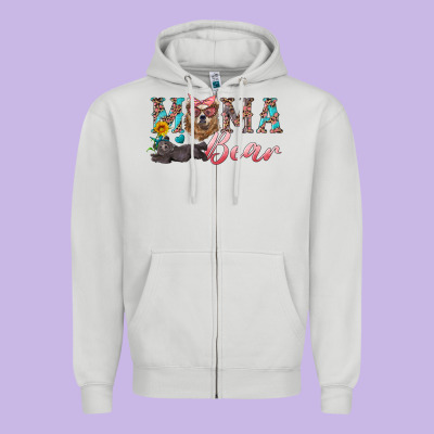 Mama Bear With Mama And Baby Zipper Hoodie Designed By Artiststas