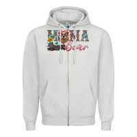 Dove Grey mama bear with mama and baby Zipper Hoodie - Artiststas