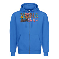 True Royal mama bear with mama and baby Zipper Hoodie - Artiststas