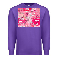 Purple breast cancer awareness pink Premium Sweatshirt - AdoDesignShop
