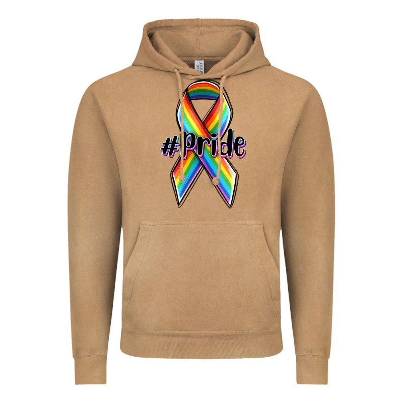 Pride Lgbtq Awareness Ribbon Vintage Hoodie by OliviaCreatesArt | Teevron