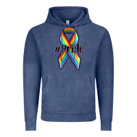 Vintage Denim pride lgbtq awareness ribbon Vintage Hoodie - OliviaCreatesArt