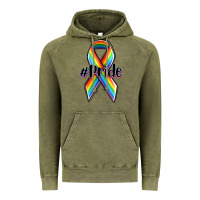 Vintage Olive pride lgbtq awareness ribbon Vintage Hoodie - OliviaCreatesArt