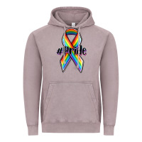 Vintage Zinc pride lgbtq awareness ribbon Vintage Hoodie - OliviaCreatesArt