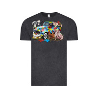 Vintage Black Autism truck with farm animals Vintage Tee - CowGirlArtShop
